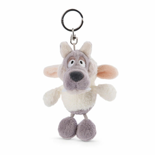 NICI Wolf Ulvy Schlüsselanhänger, Schlüssel Anhänger, Glückbringer, 10 cm, 47086