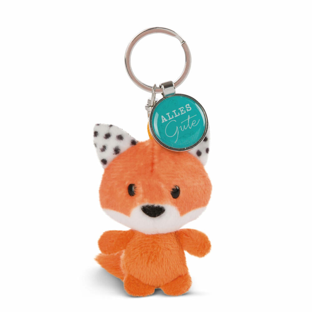 NICI Messenger Katze Schlüsselanhänger, mit Anhänger Alles Gute, Schlüssel Anhänger, Glücksbringer, 7 cm, 47532
