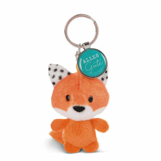 NICI Messenger Katze Schlüsselanhänger, mit Anhänger Alles Gute, Schlüssel Anhänger, Glücksbringer, 7 cm, 47532
