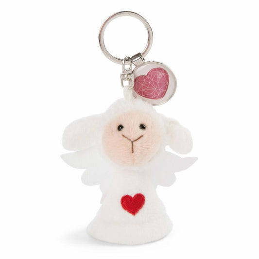 NICI Messenger Engel mit Herz Schlüsselanhänger, mit Anhänger Herz Symbol, Schutzengel, Glücksbringer, 7 cm, 47522