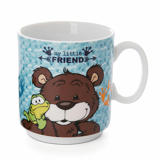 NICI Classic Bär Kindertasse Bär und Frosch, Porzellantasse, Kinder Tasse, Teetasse, Becher, 250 ml, 47619