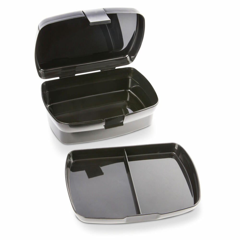 NICI Dragonia Brotdose, Butterbrotsdose, Box, Frischhaltebox, Brot Dose, Lunchbox mit Einsatz, Schwarz, 47161