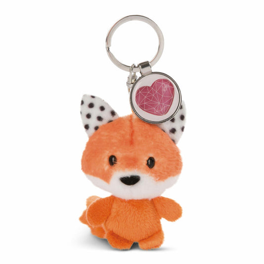 NICI Messenger Fuchs Schlüsselanhänger, mit Anhänger Herz Symbol, Schlüssel Anhänger, Glücksbringer, 7 cm, 47533