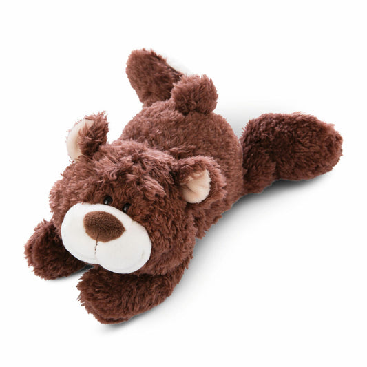 NICI Classic Bear Green, Lying, Cuddly Toy, Stuffed Toy, Plush Toy, Stuffed Bear, Plush, Cocoa Brown, 30 cm, 47609