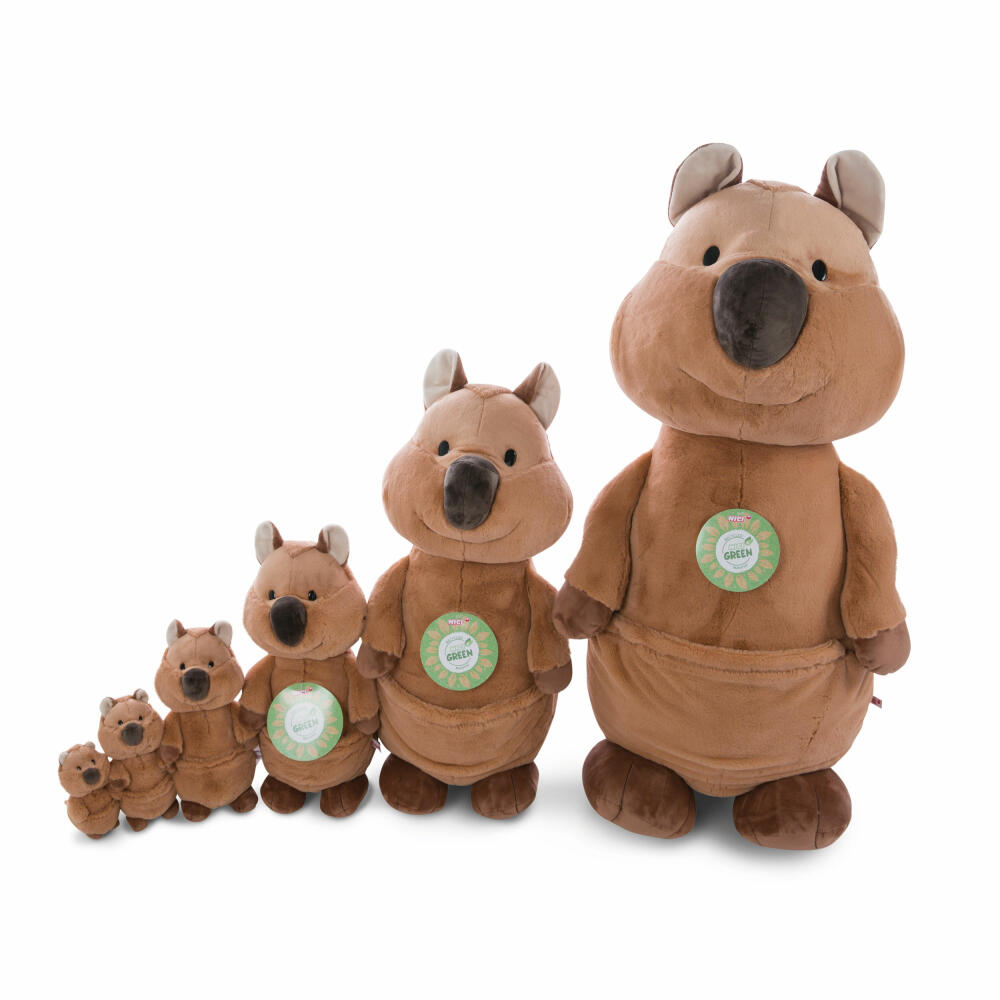 NICI Green Wild Friends Quokka-Mola Stehend, Kuscheltier, Plüschtier, Stofftier, 15 cm, 47213