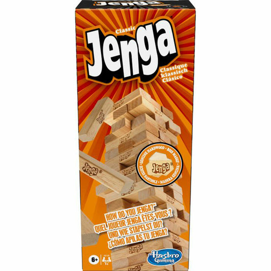 Hasbro Jenga Classic, children's game, family game, board game, ages 6 and up, A2120EU5