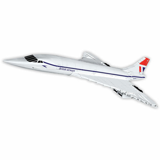 COBI Klemmbausteinset Concorde, Historical Collection, Überschallflugzeug, Flugzeug, Klemmbausteine, Kunststoff, 455 Teile, 1917