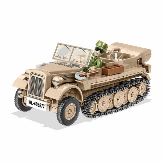 COBI Klemmbausteinset Sd.Kfz 10 Demag D7, World War 2 Historical Collection, Spielfigur, Artillerietrator, Klemmbausteine, Kunststoff, 280 Teile, 2273