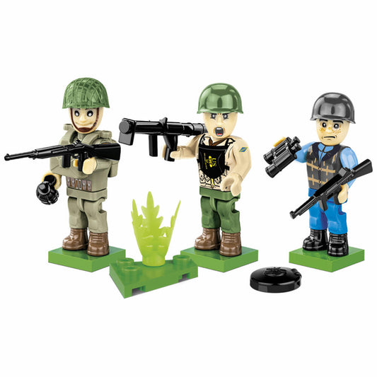 COBI Klemmbausteinset D-Day 1944 , World War 2 Historical Collection, Soldaten, Spielfiguren, Klemmbausteine, Kunststoff, 30 Teile, 2048