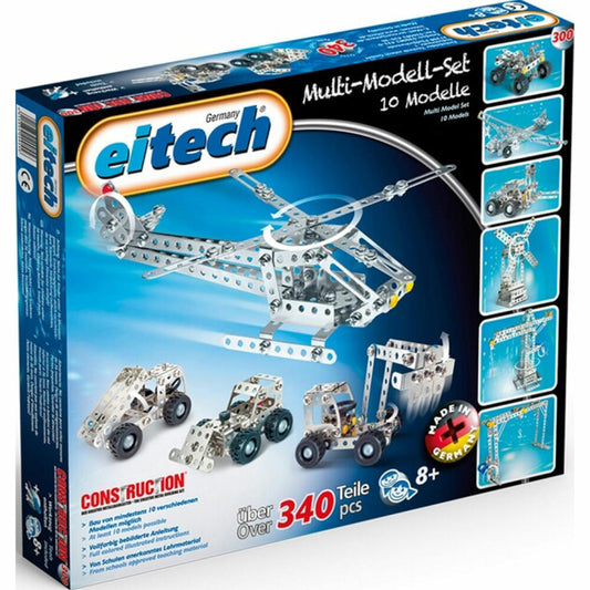 eitech Metallbaukasten Multi-Modell-Set, Metall Baukasten, Konstruktionsspielzeug, ab 8 Jahre, 00300