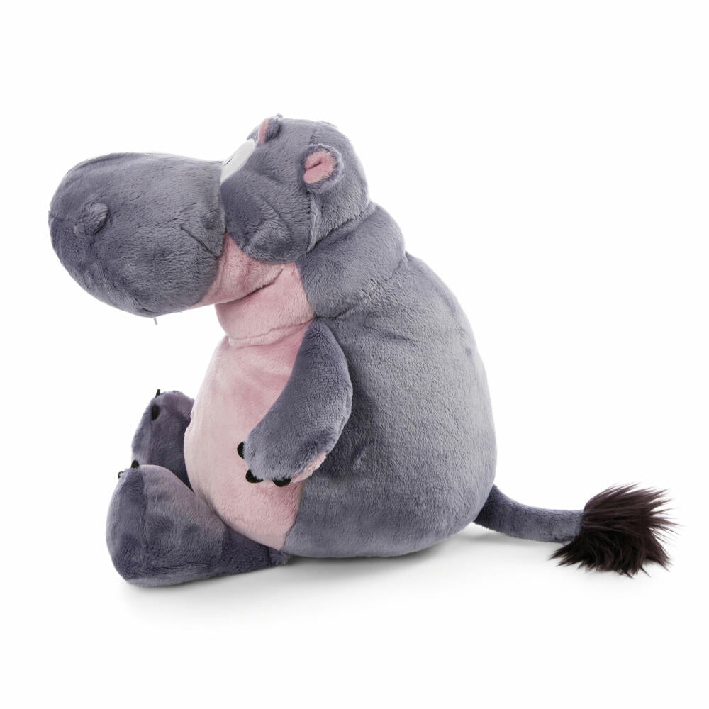 NICI Green Wild Friends hippo DJ Nilbert Schlenker, cuddly toy, plush toy, stuffed toy, plush / polyester, 35 cm, 47968
