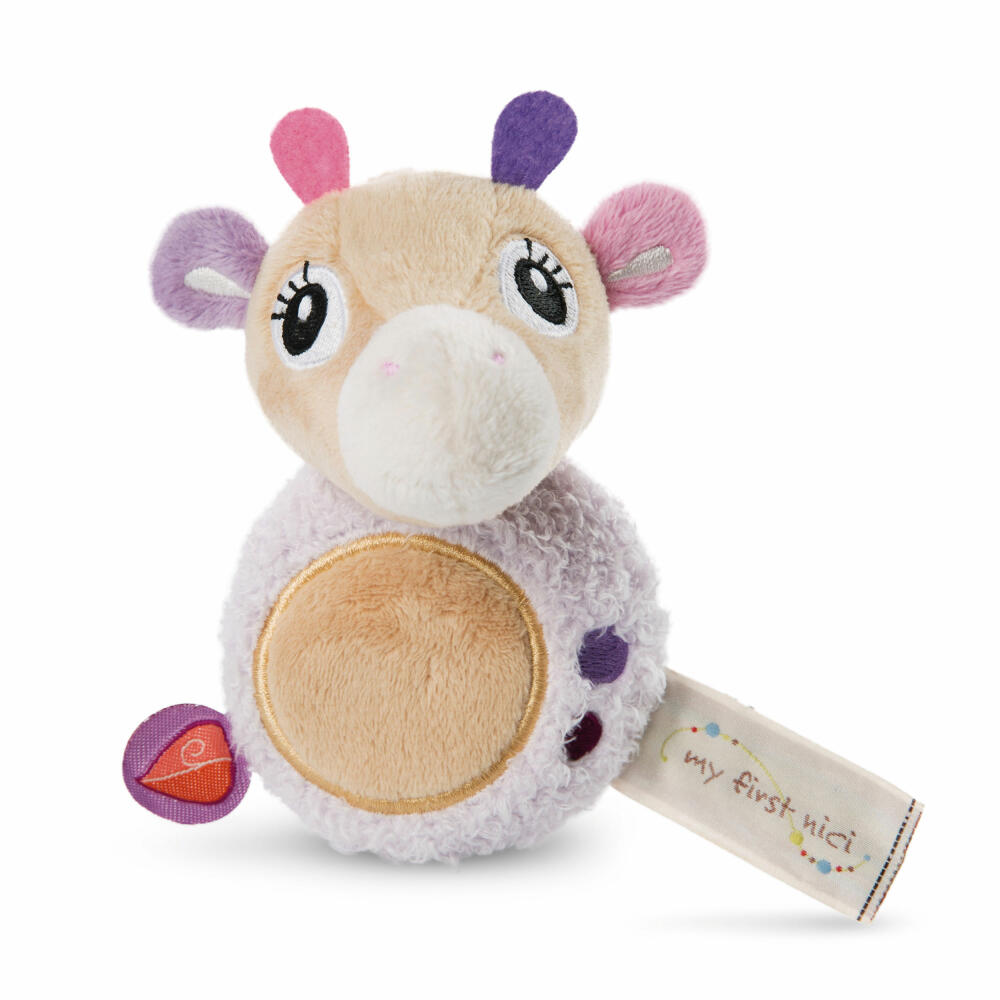 NICI My First NICI Greifling Giraffe Sasuma mit Rassel, Greifspielzeug, Baby Spielzeug, Plüsch / Polyester, 12 cm, 48035