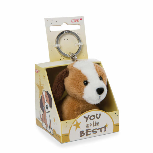 NICI Message Friends Dog You are the best! Keyring, Key Pendant, Lucky Charm, 6 cm, 48137