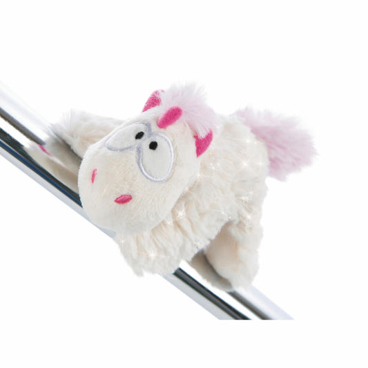NICI Green Theodor &amp; Friends Unicorn Theodor with snowsuit MagNICI, magnetic animal, magnet animal, plush toy, 12 cm, 48161