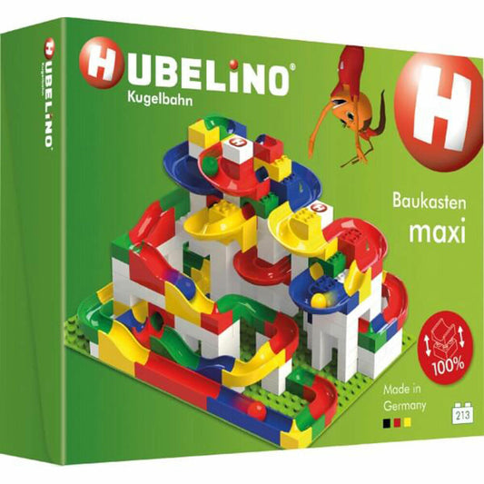 Hubelino Kugelbahn Baukasten Maxi, 213-tlg., Kugel Bahn, Rollbahn, Bausteine, Kinder, ab 4 Jahre, Kunststoff, 420572