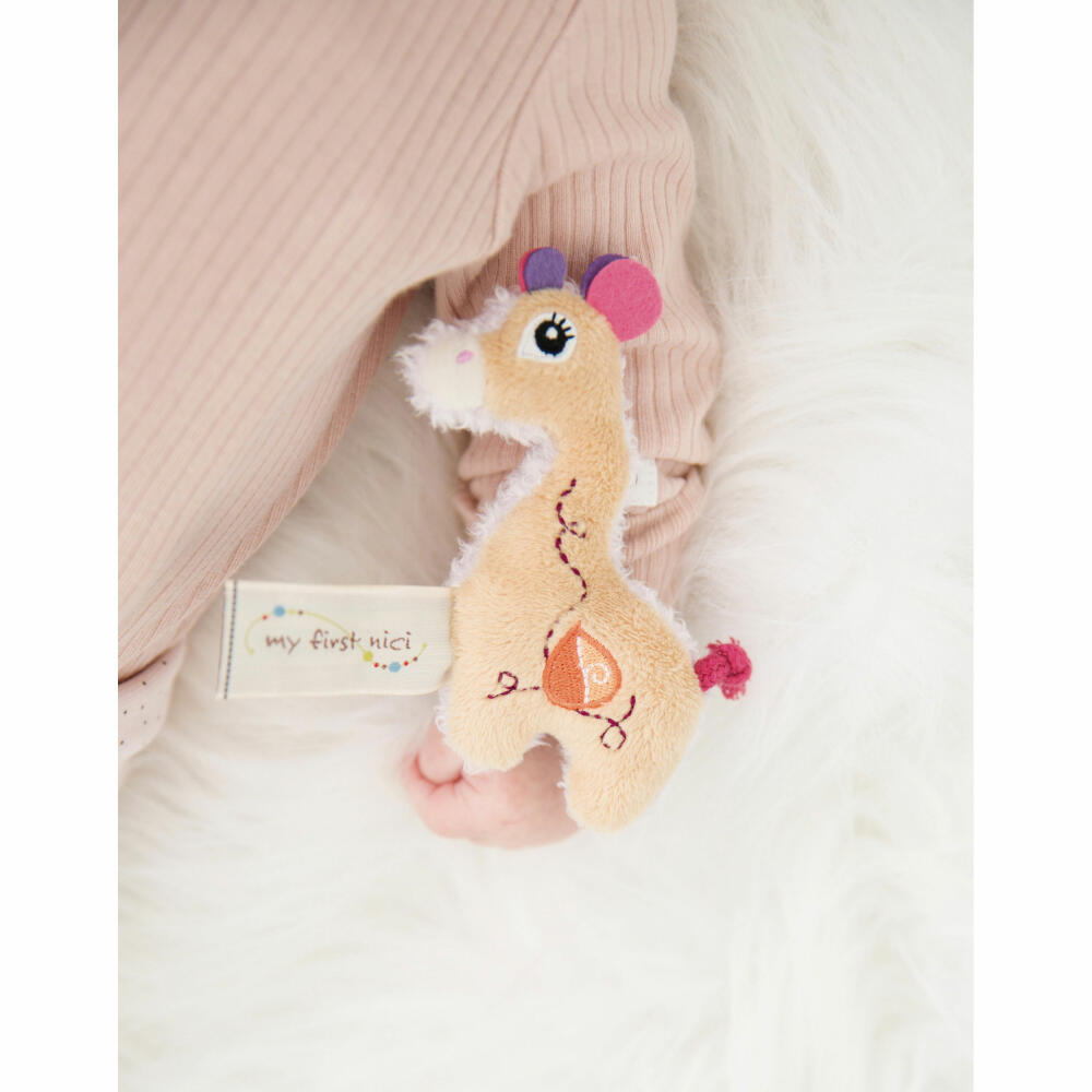 NICI My First NICI Rasselarmband Giraffe Sasuma, Rassel Armband, Greifspielzeug, Greifling, Baby, 11 x 6 cm, 48036