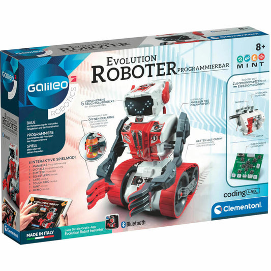 Clementoni Galileo Evolution Robot, Experiment Kit, Construction Kit, Ages 8 and Up, 59031