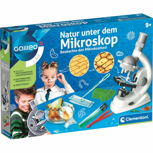 Clementoni Galileo Nature under the Microscope, Experiment Kit, Discovery Toy, from 9 years, 59804