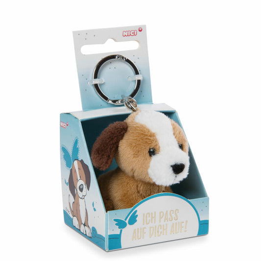NICI Message Friends Dog I'll take care of you! Keyring, Key Pendant, Lucky Charm, 6 cm, 48139
