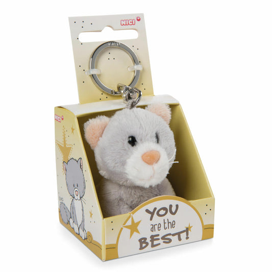 NICI Message Friends Cat You are the best! Keyring, Key Pendant, Lucky Charm, 6 cm, 48127