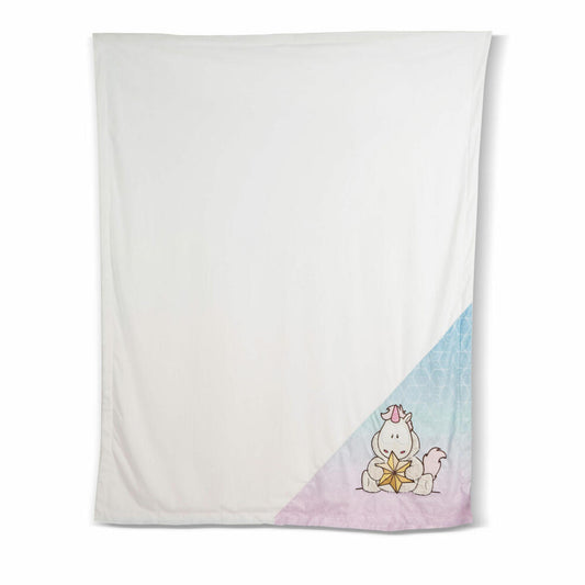 NICI Theodor &amp; Friends Plush Blanket Unicorn Theodor with Snowsuit, Blanket, Cuddly Blanket, Plush / Polyester, 175 x 140 cm, 48170