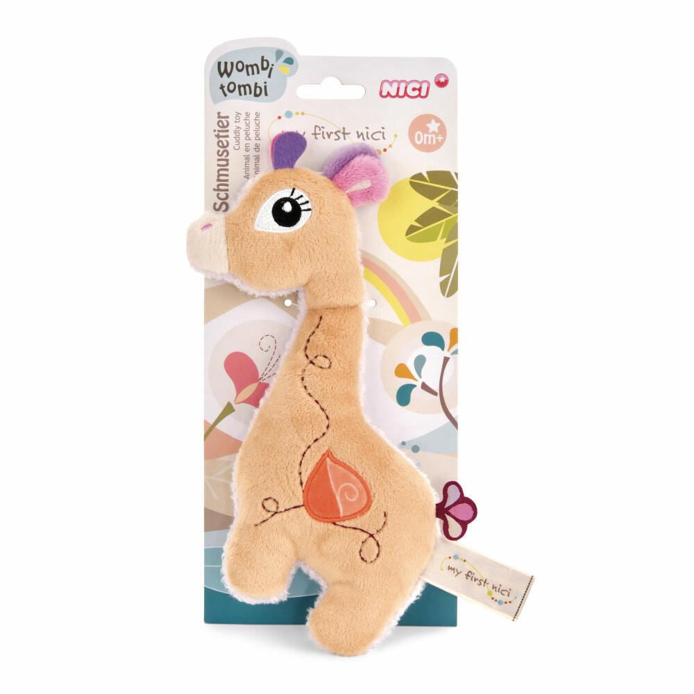 NICI My First NICI Cuddly Toy 2D Giraffe Sasuma, Cuddly Toy, Plush Toy, Stuffed Toy, Plush / Polyester, 20 cm, 48031