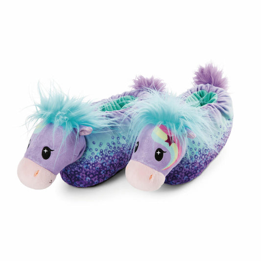 NICI Pony Stars Hausschuhe Starjumper, figürlich, Gr. 38-41 L, Haus Schuhe, Pantoffeln, Plüsch, 47853