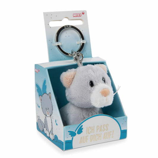 NICI Message Friends Cat I'll take care of you! Keyring, Key Pendant, Lucky Charm, 6 cm, 48129