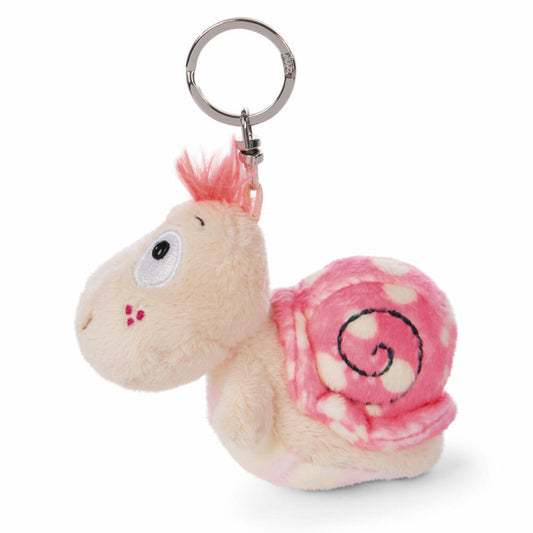 NICI Hello Spring Snail, Keyring, Bean Bag, Key Pendant, Pink, 10 cm, 47935