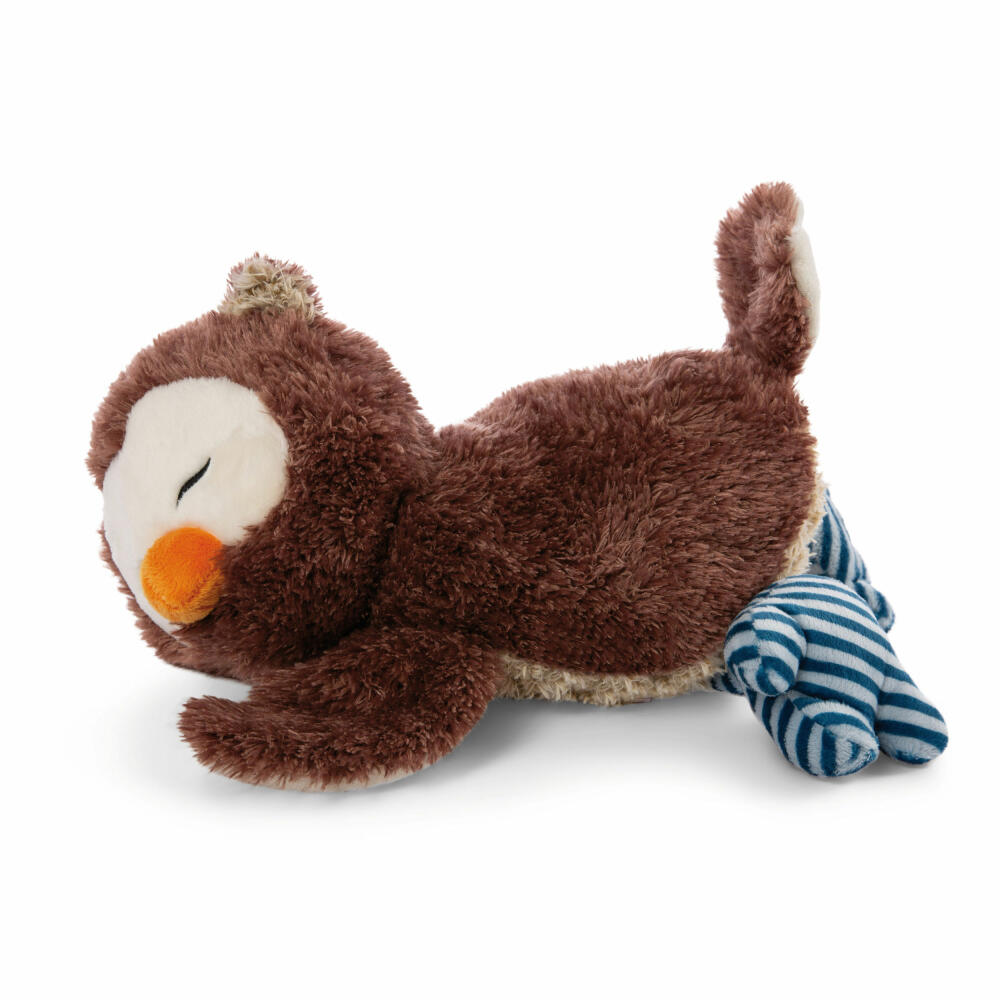 NICI The Owlsons Owl Oscar Lying Cuddly Toy, Stuffed Toy, Plush Toy, Plush / Polyester, 35 cm, 47878