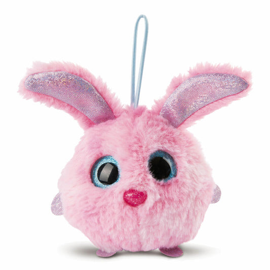 NICI NICIdoos BallBies Bunny with Loop, Cuddly Toy, Plush Toy, Bag Charm, Pendant, Plush, 9 cm, 46879