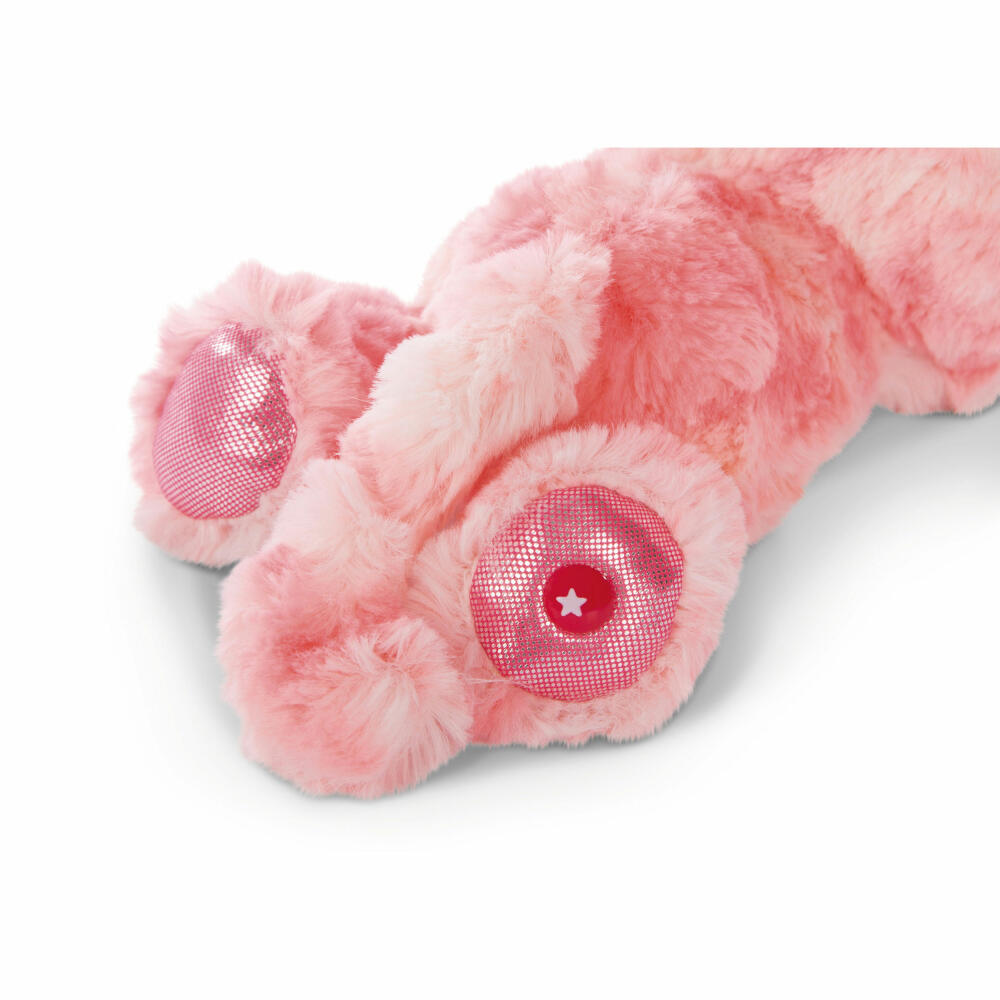 NICI Glubschis Cute Edtion Cat Dreamie, Lying, Plush Toy, Cuddly Toy, Stuffed Toy, Plush, Pink, 15 cm, 46921