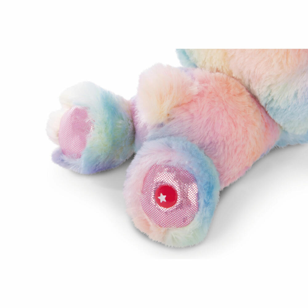 NICI Glubschis Cute Edtion Rabbit Rainbow Candy, Lying, Plush Toy, Cuddly Toy, Stuffed Toy, Plush, 15 cm, 46922