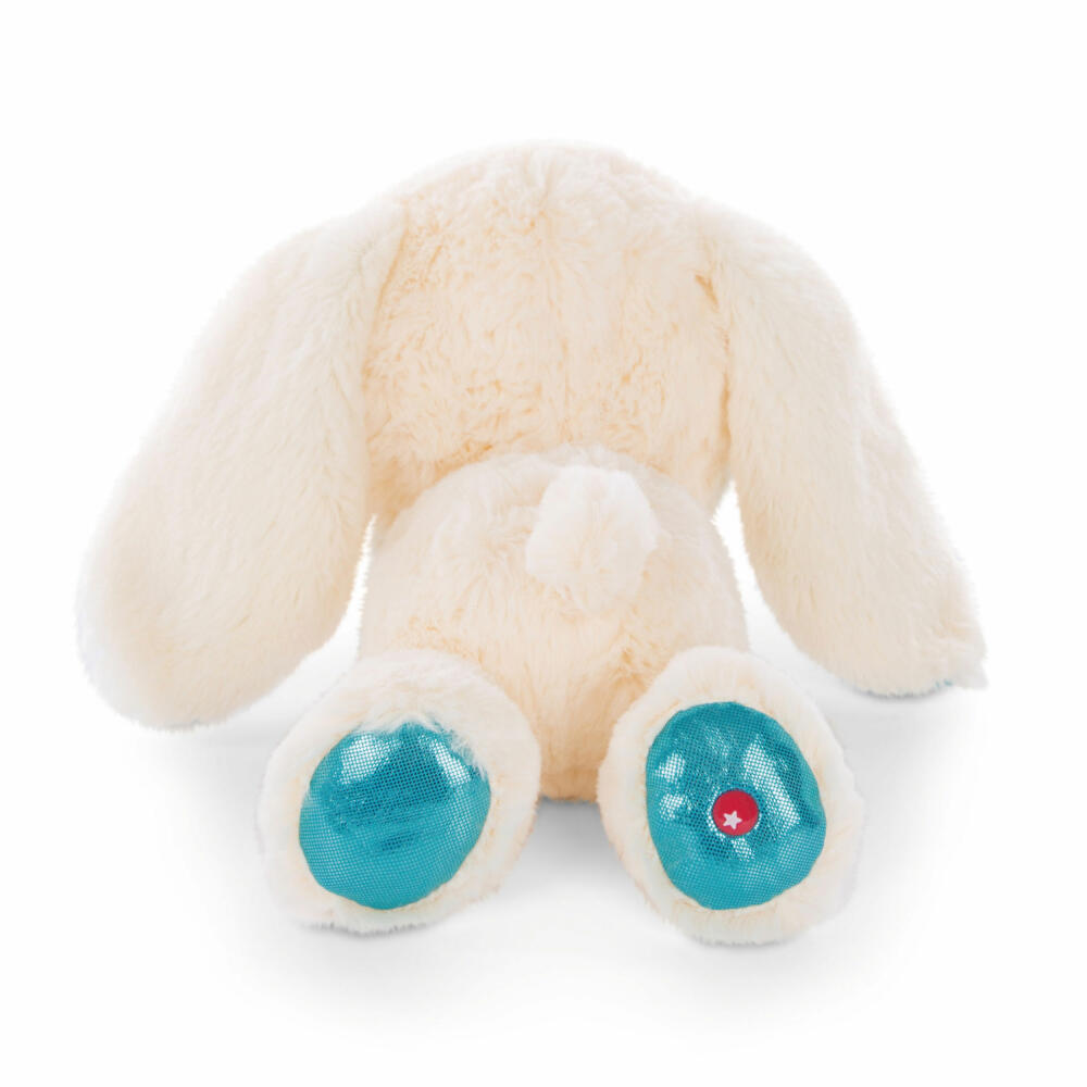 NICI Glubschis Cute Edtion Rabbit Wolli-Dot, Lying, Plush Toy, Cuddly Toy, Stuffed Toy, Plush, White, 25 cm, 46925
