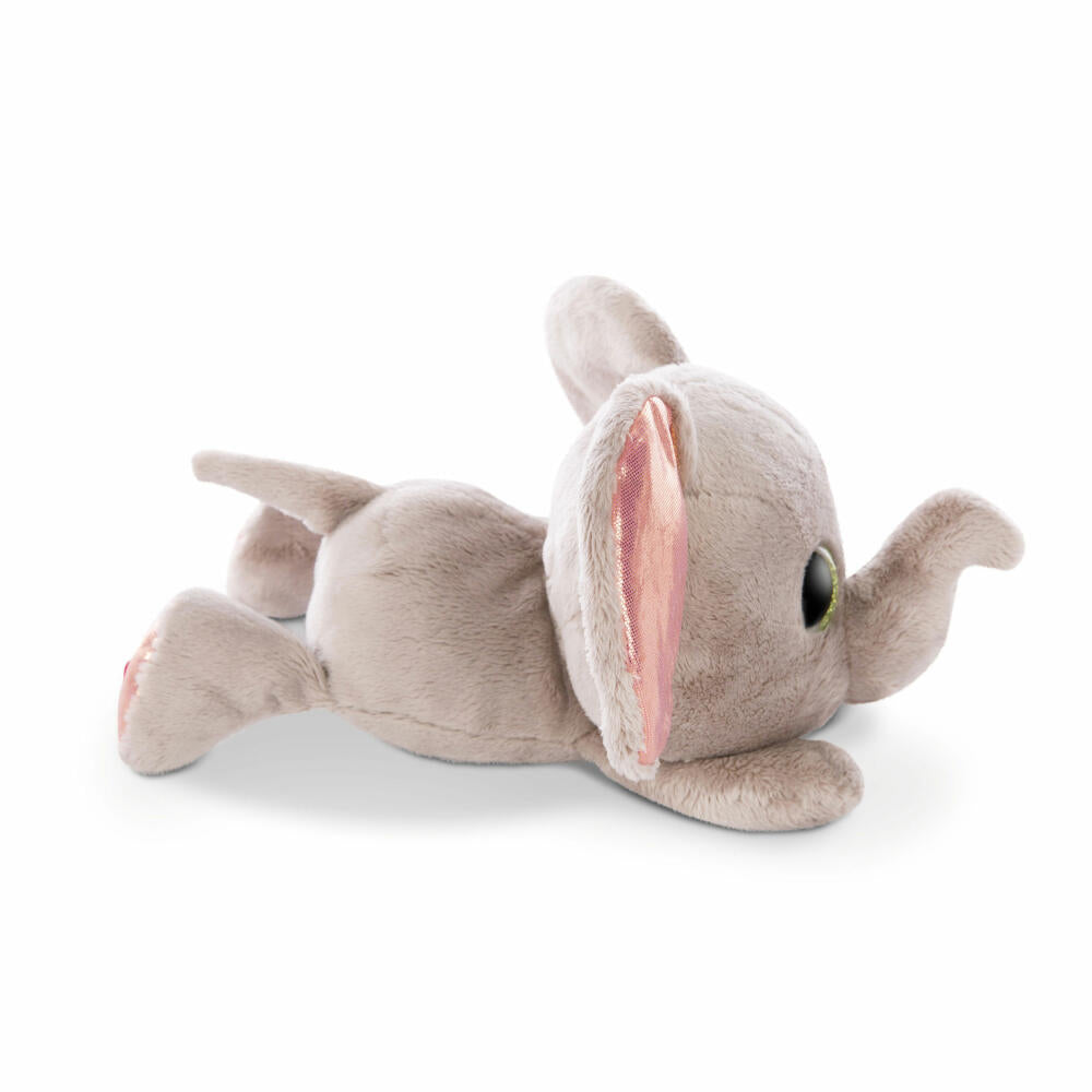 NICI Glubschis Cute Edtion Elephant Billi-Balu, Lying, Plush Toy, Cuddly Toy, Stuffed Toy, Plush, Gray, 25 cm, 46924
