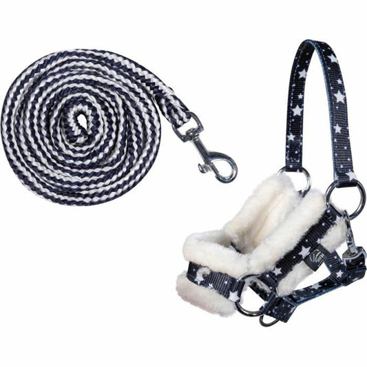 HKM Halter undrick -Hobby Horsing- navy with star pattern