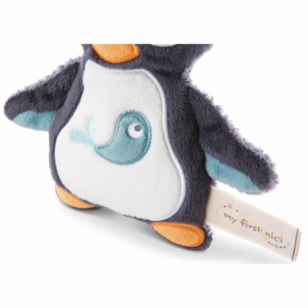 NICI My First Nici Wombi Tombi Cuddly Toy 2D Penguin Watschilii, Cuddly Toy, Stuffed Toy, 18 cm, 46575