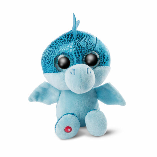 NICI Glubschi Dragon Dangling Dragon Jet-Jet, Plush Toy, Cuddly Toy, Stuffed Toy, Plush, Blue, 15 cm, 46932