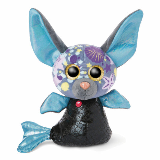NICI Glubschis Mermaid Bat Laguna-Lu, Cuddly Toy, Plush Toy, Stuffed Toy, Plush, Blue, 15 cm, 46824