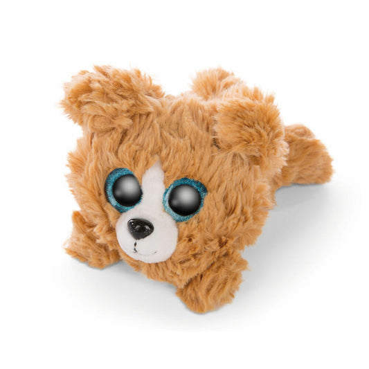 NICI Glubschis Cute Edtion Dog Lollidog, Lying, Plush Toy, Cuddly Toy, Stuffed Toy, Plush, Brown, 15 cm, 46923