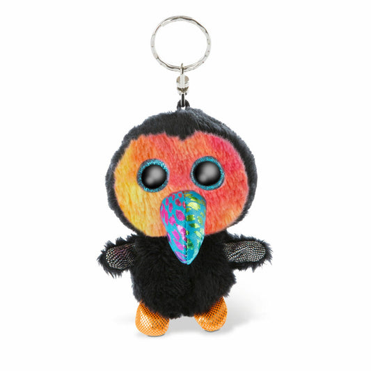 NICI Glubschi Summer Glubschis Schlenker Tukan Tuffy Schlüsselanhänger, Schlüssel Anhänger, Plüsch, 9 cm, 46962