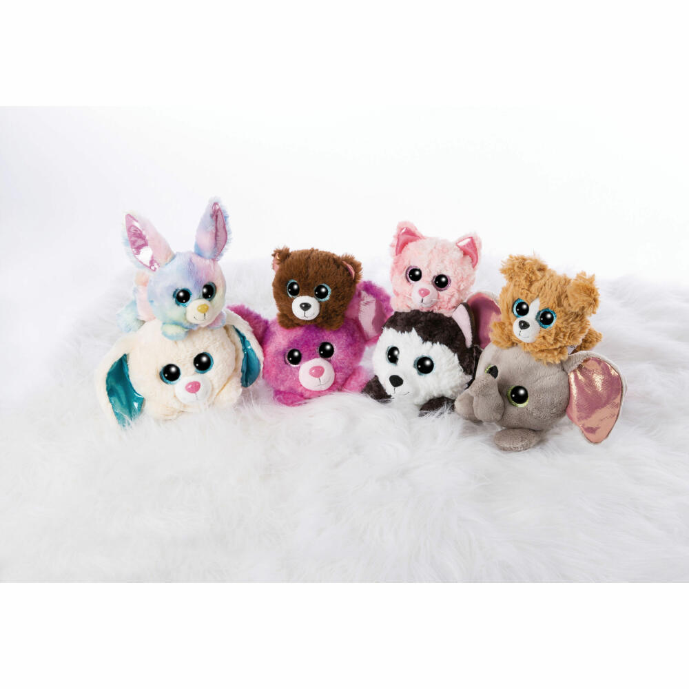 NICI Glubschis Cute Edtion Elephant Billi-Balu, Lying, Plush Toy, Cuddly Toy, Stuffed Toy, Plush, Gray, 25 cm, 46924