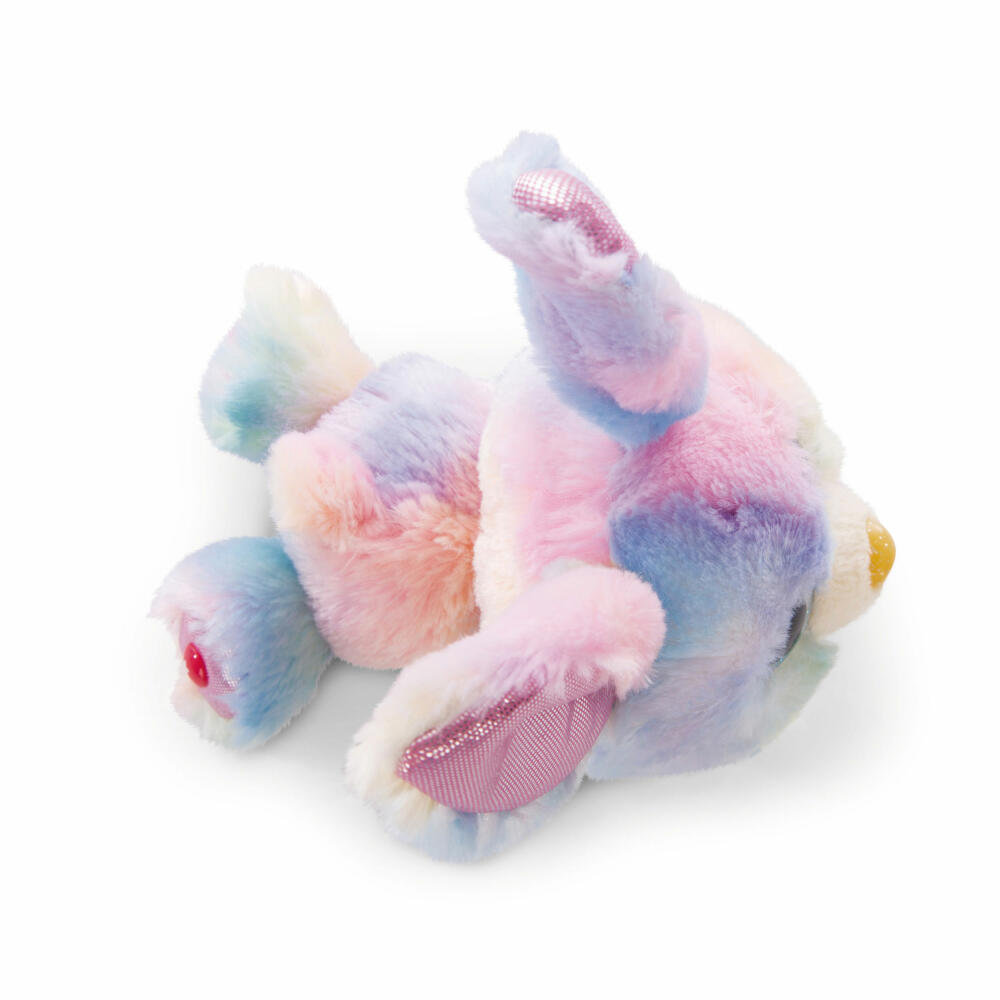 NICI Glubschis Cute Edtion Rabbit Rainbow Candy, Lying, Plush Toy, Cuddly Toy, Stuffed Toy, Plush, 15 cm, 46922