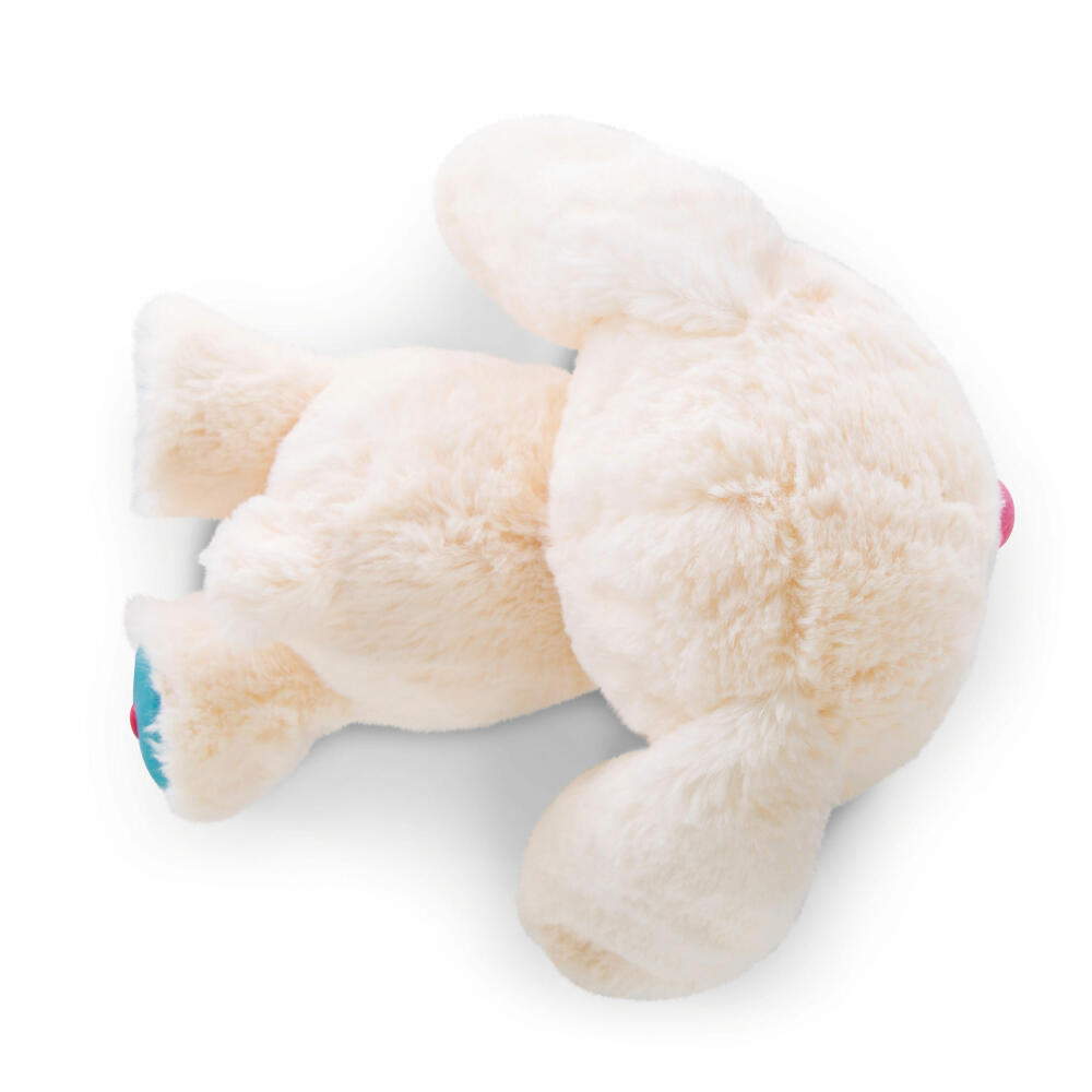 NICI Glubschis Cute Edtion Rabbit Wolli-Dot, Lying, Plush Toy, Cuddly Toy, Stuffed Toy, Plush, White, 25 cm, 46925