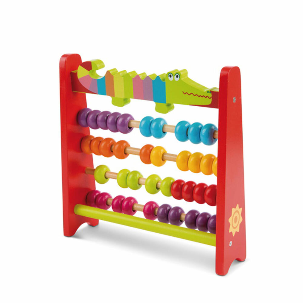 NICI Abakus Krokodil, Lernspielzeug, Spielzeug, Orange Tree Toys, Holz, Bunt, 46027