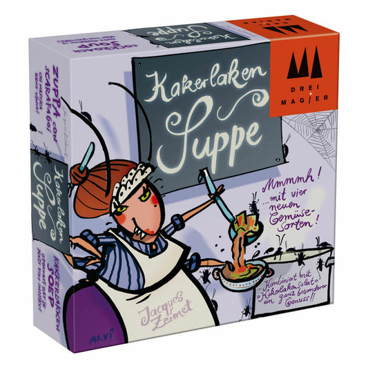 Schmidt Spiele Kakerlakensuppe, Drei Magier Kartenspiel, Spielkarten, Karten, 2 bis 6 Spieler, 40843