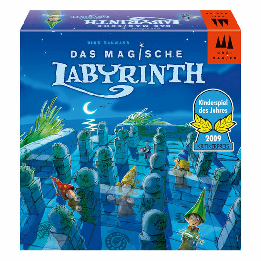 Schmidt Spiele Das magische Labyrinth, Drei Magier Kinderspiel, Brettspiel, 2 bis 4 Spieler, 40848