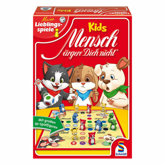 Schmidt Spiele Mensch ärgere Dich nicht Kids, Kinderspiel - Meine Lieblingsspiele, Figurspiel, 2 bis 4 Spieler, 40534
