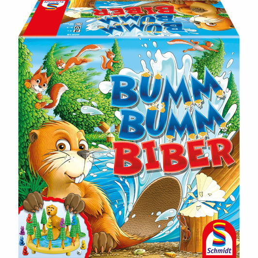 Schmidt Spiele Bumm Bumm Biber, children's game, board game, 3D game, children's game, 40618