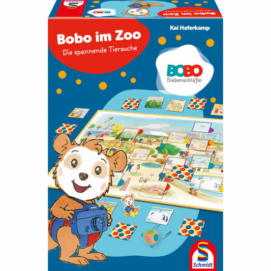 Schmidt Spiele Bobo Dormouse in the Zoo - The exciting animal search, children's game, search game, from 3 years, 40648